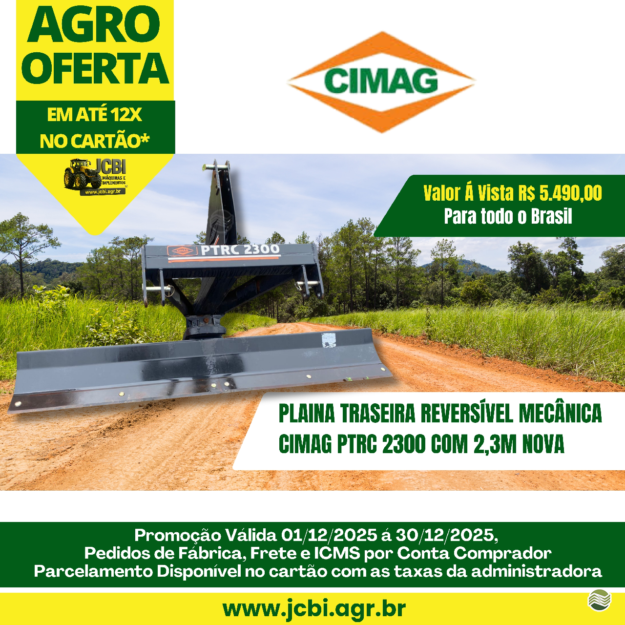 IMPLEMENTOS AGRICOLAS PLAINA NIVELADORA PLAINA DE ARRASTO JCBi Máquinas e Implementos Agrícolas MARACAJU MATO GROSSO DO SUL MS