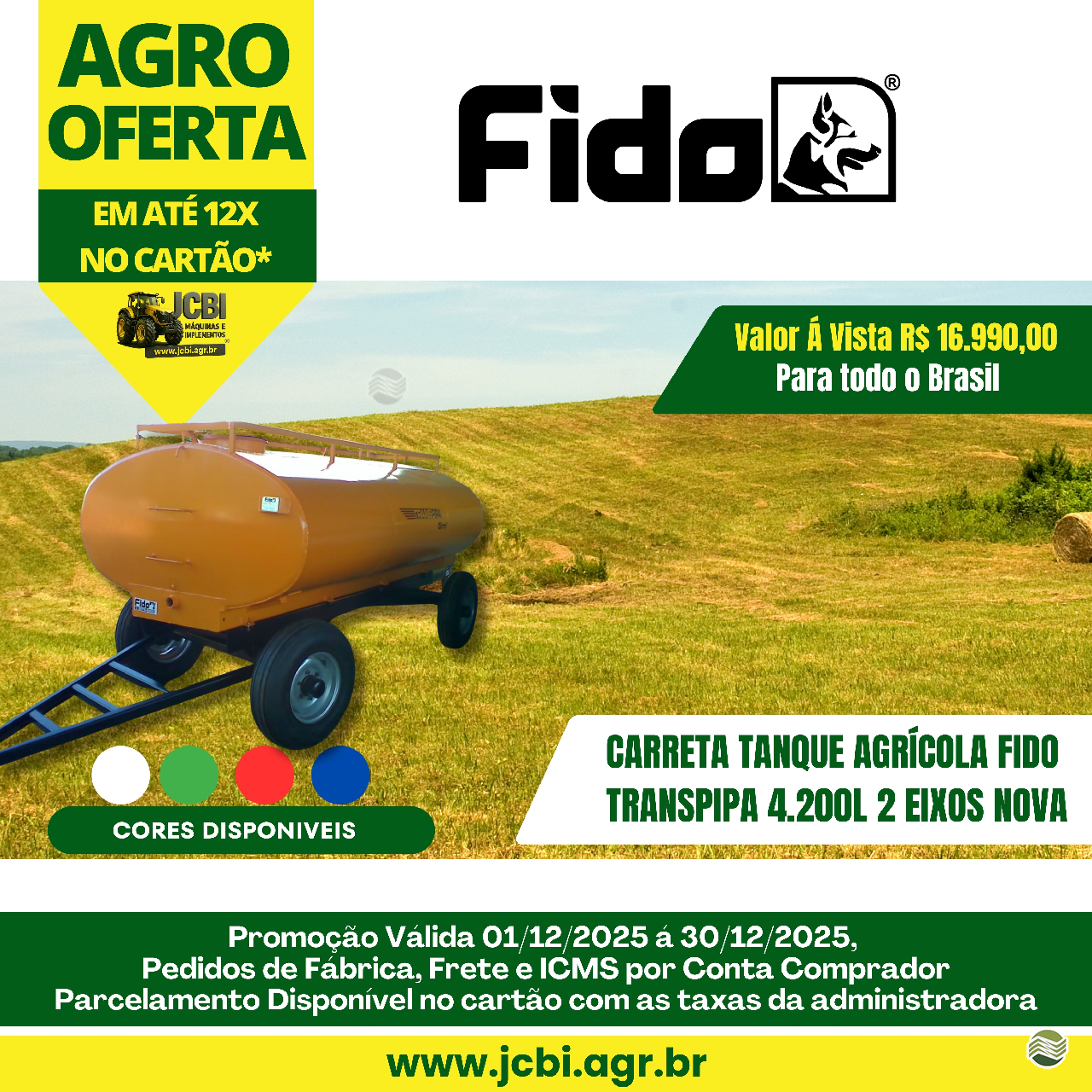 IMPLEMENTOS AGRICOLAS CARRETA TANQUE TANQUE 4200 LITROS JCBi Máquinas e Implementos Agrícolas MARACAJU MATO GROSSO DO SUL MS