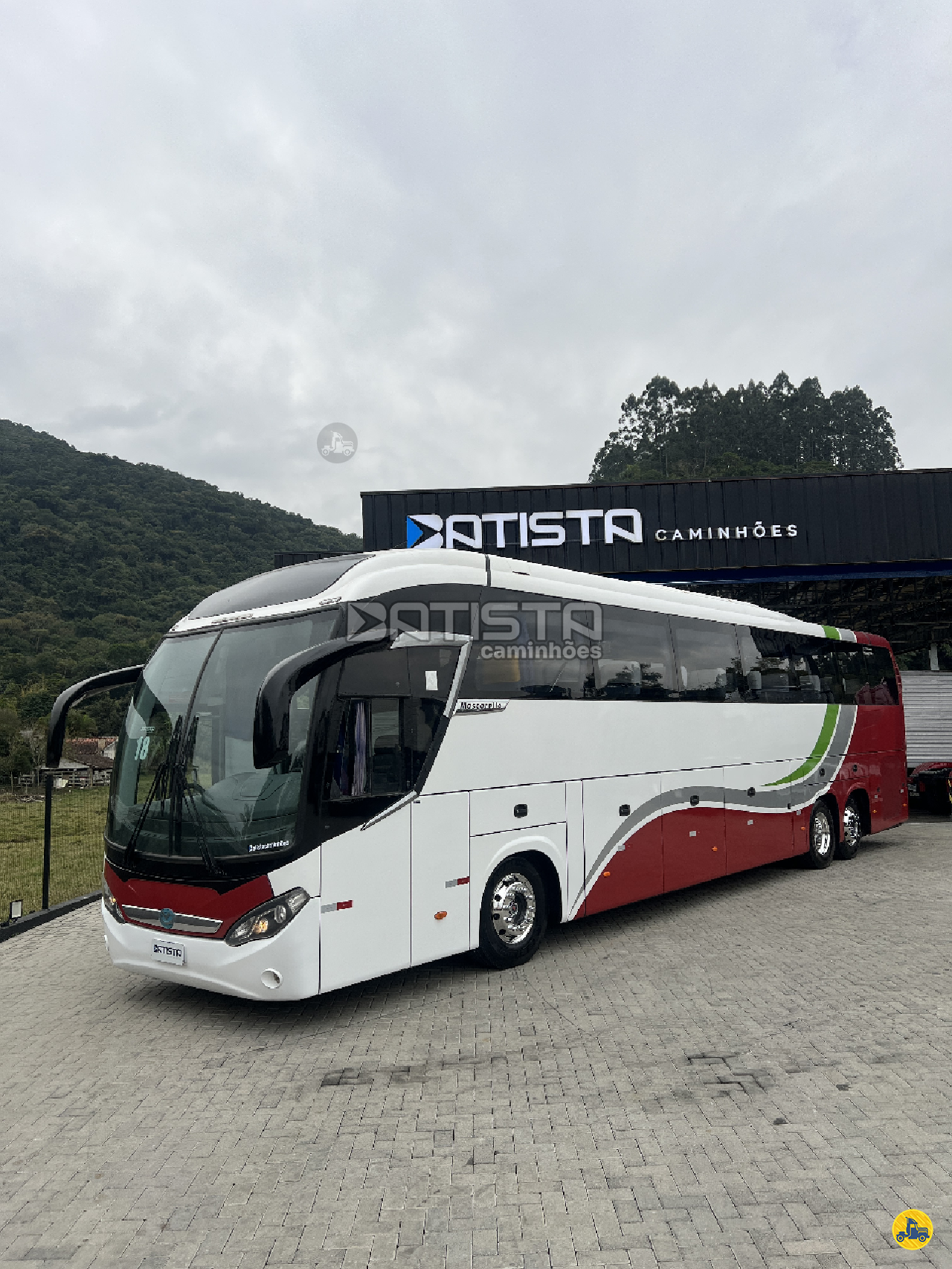 ONIBUS MASCARELLO Roma R8 Tração 6x2 Batista Caminhões PALHOCA SANTA CATARINA SC