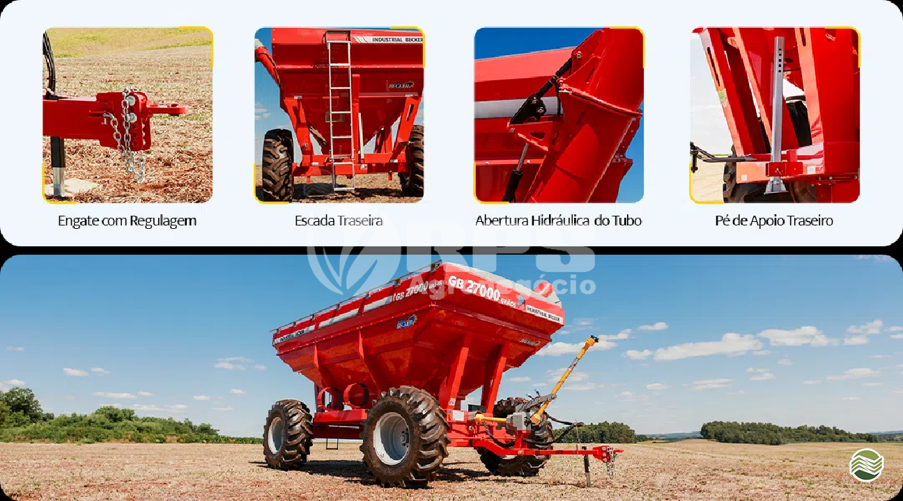 IMPLEMENTOS AGRICOLAS CARRETA BAZUKA GRANELEIRA 27000 RPS Agronegócios CARAMBEI PARANÁ PR