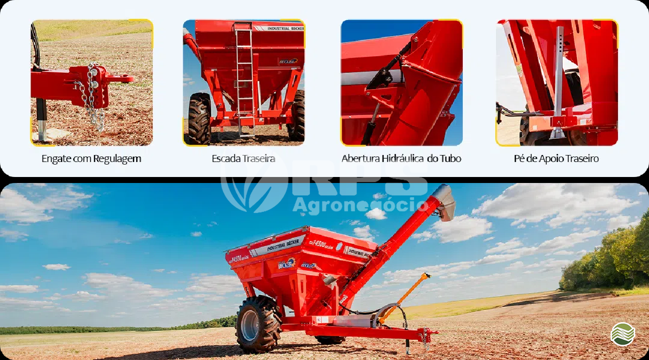 IMPLEMENTOS AGRICOLAS CARRETA BAZUKA GRANELEIRA 14000 RPS Agronegócios CARAMBEI PARANÁ PR