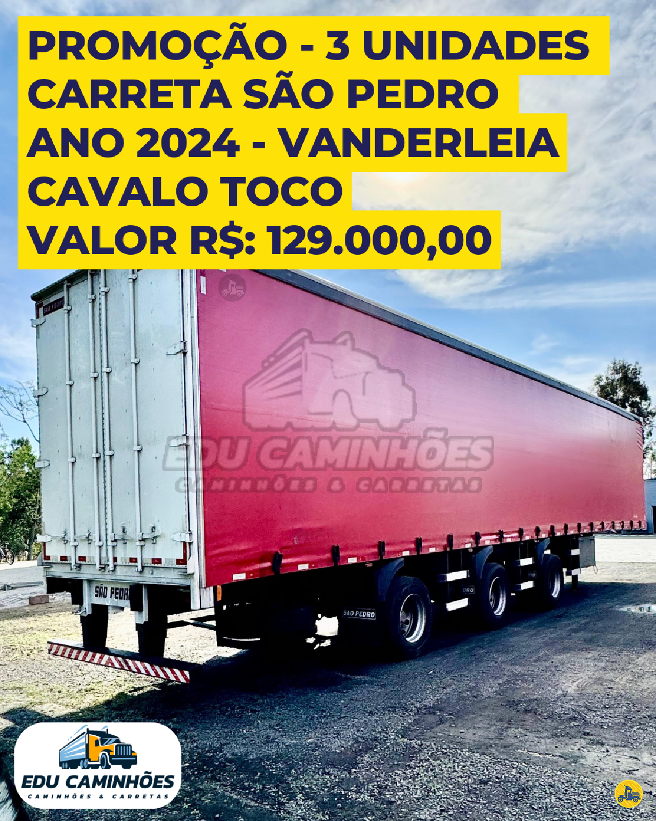 CARRETA SEMI-REBOQUE BAU SIDER Reta Edu Caminhões SAO PAULO SÃO PAULO SP