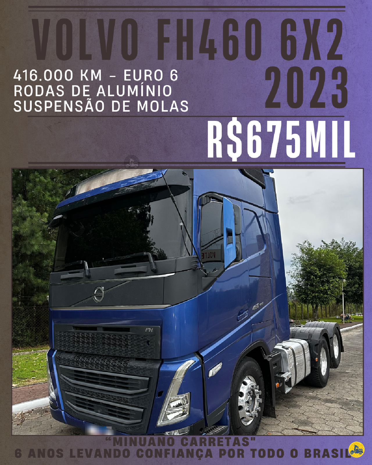CAMINHAO VOLVO VOLVO FH 460 Cavalo Mecânico Cavalo 6x2 Minuano Carretas VACARIA RIO GRANDE DO SUL RS