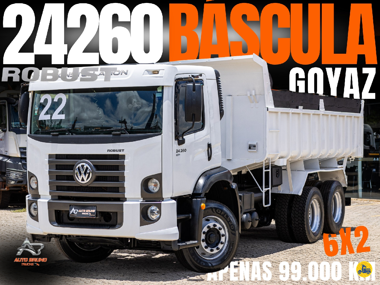 CAMINHAO VOLKSWAGEN VW 24260 Caçamba Basculante Truck 6x2 Auto Bruno Trucks BETIM MINAS GERAIS MG