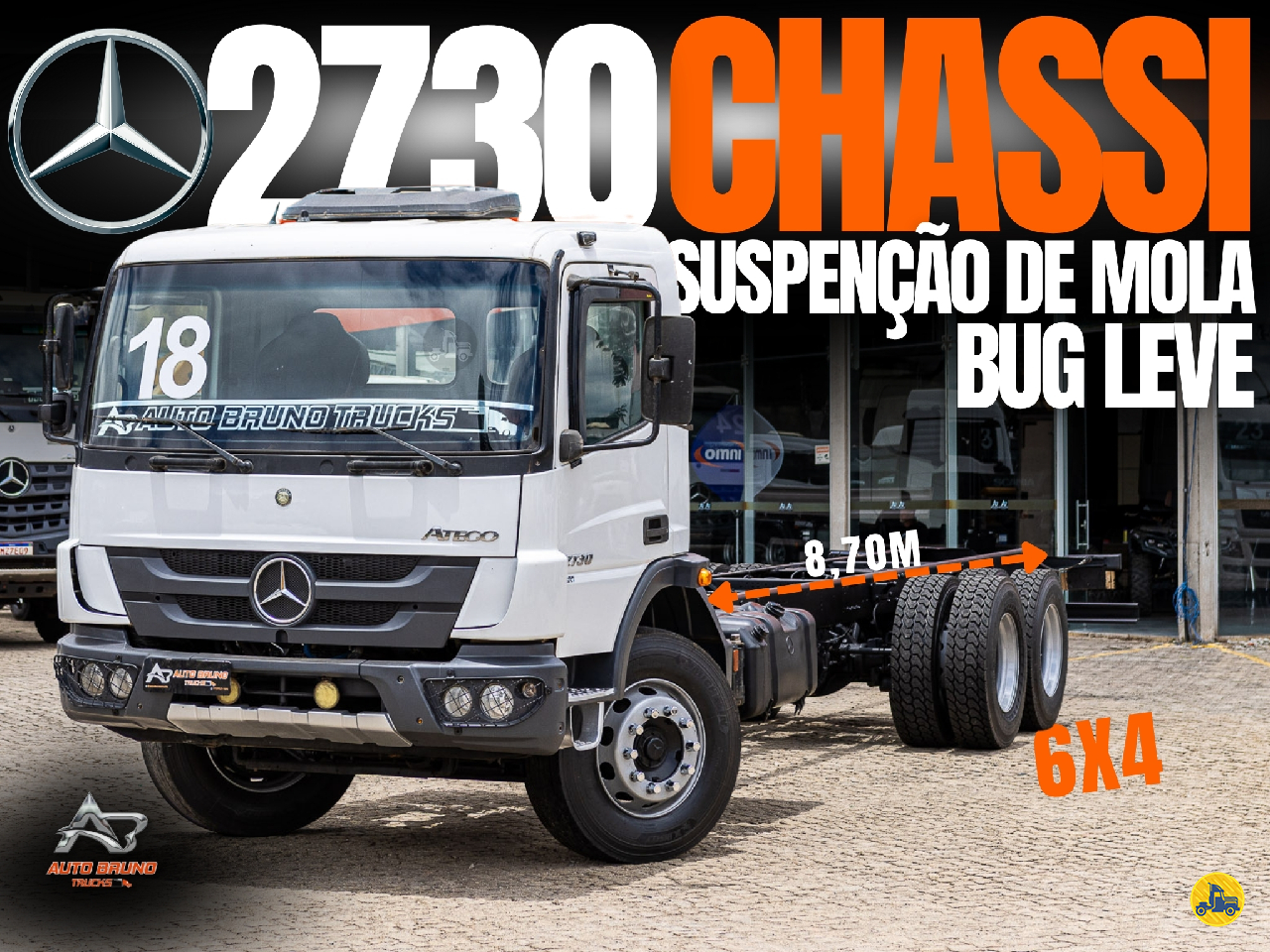 CAMINHAO MERCEDES-BENZ MB 2730 Chassis Traçado 6x4 Auto Bruno Trucks BETIM MINAS GERAIS MG