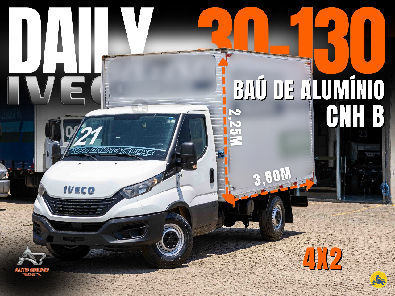 CAMINHAO IVECO DAILY 30-130 Baú Furgão 3/4 4x2 Auto Bruno Trucks BETIM MINAS GERAIS MG