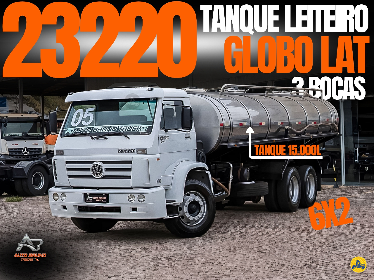 CAMINHAO VOLKSWAGEN VW 23220 Tanque Inox Truck 6x2 Auto Bruno Trucks BETIM MINAS GERAIS MG