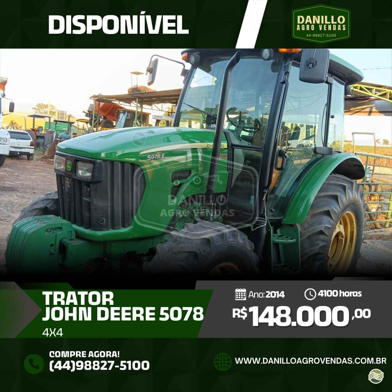 TRATOR JOHN DEERE JOHN DEERE 5078E Tração 4x4 Danillo Agro Vendas UMUARAMA PARANÁ PR