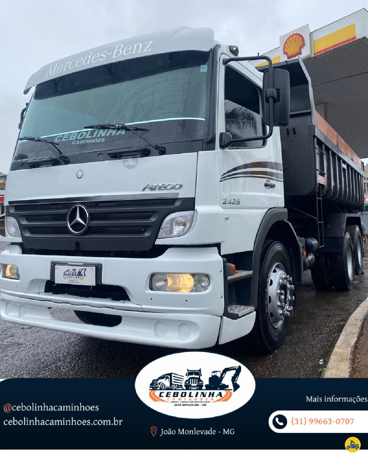 CAMINHAO MERCEDES-BENZ MB 2425 Caçamba Basculante Truck 6x2 Cebolinha Caminhões JOAO MONLEVADE MINAS GERAIS MG