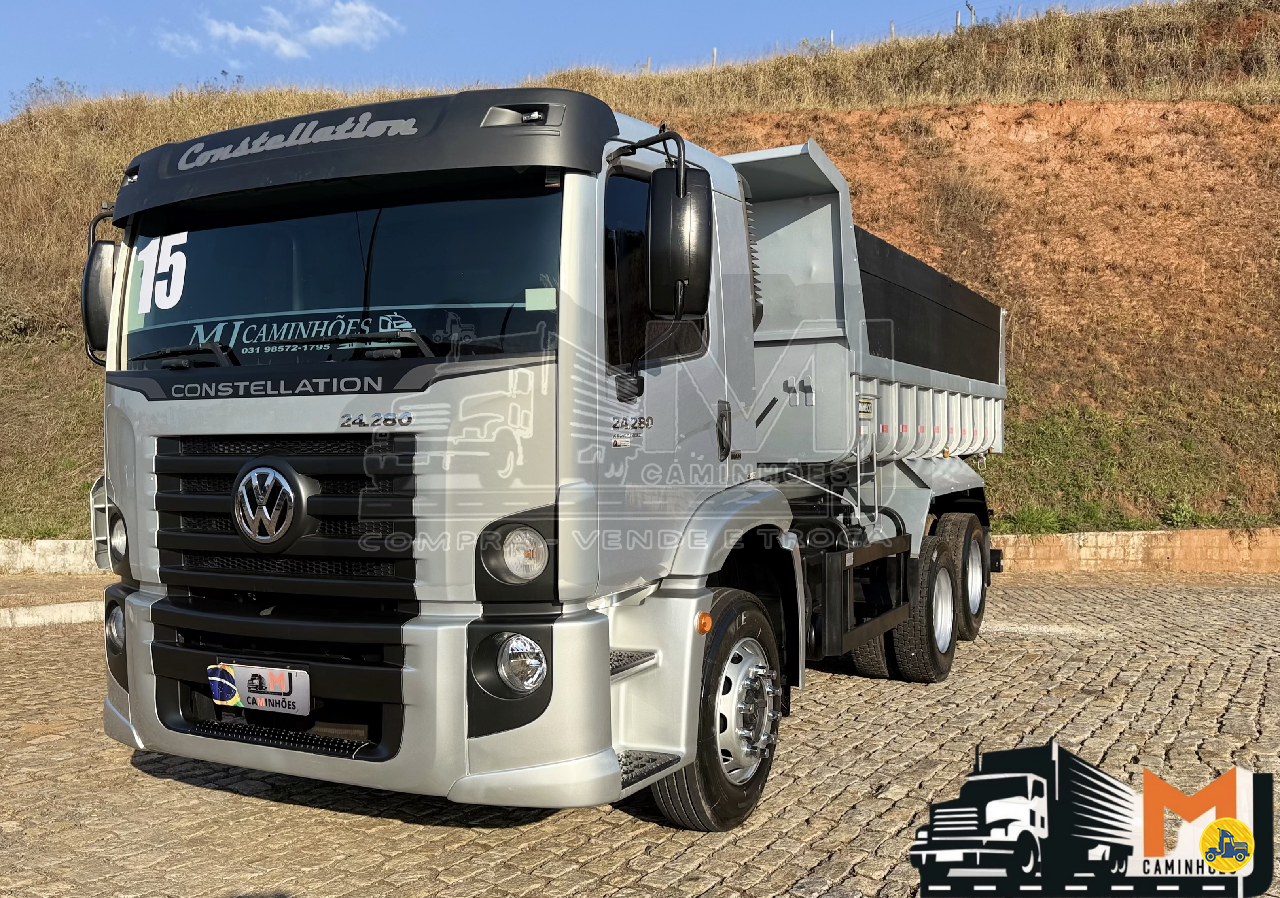 CAMINHAO VOLKSWAGEN VW 24280 Caçamba Basculante Truck 6x2 MJ Caminhões JOAO MONLEVADE MINAS GERAIS MG