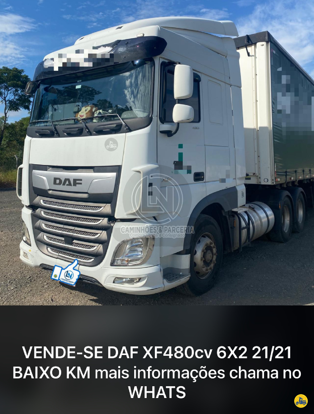 CAMINHAO DAF DAF XF FTS 480 Cavalo Mecânico Cavalo 6x2 LN Caminhões & Parceria Compra Venda e Consignado PONTA GROSSA PARANÁ PR