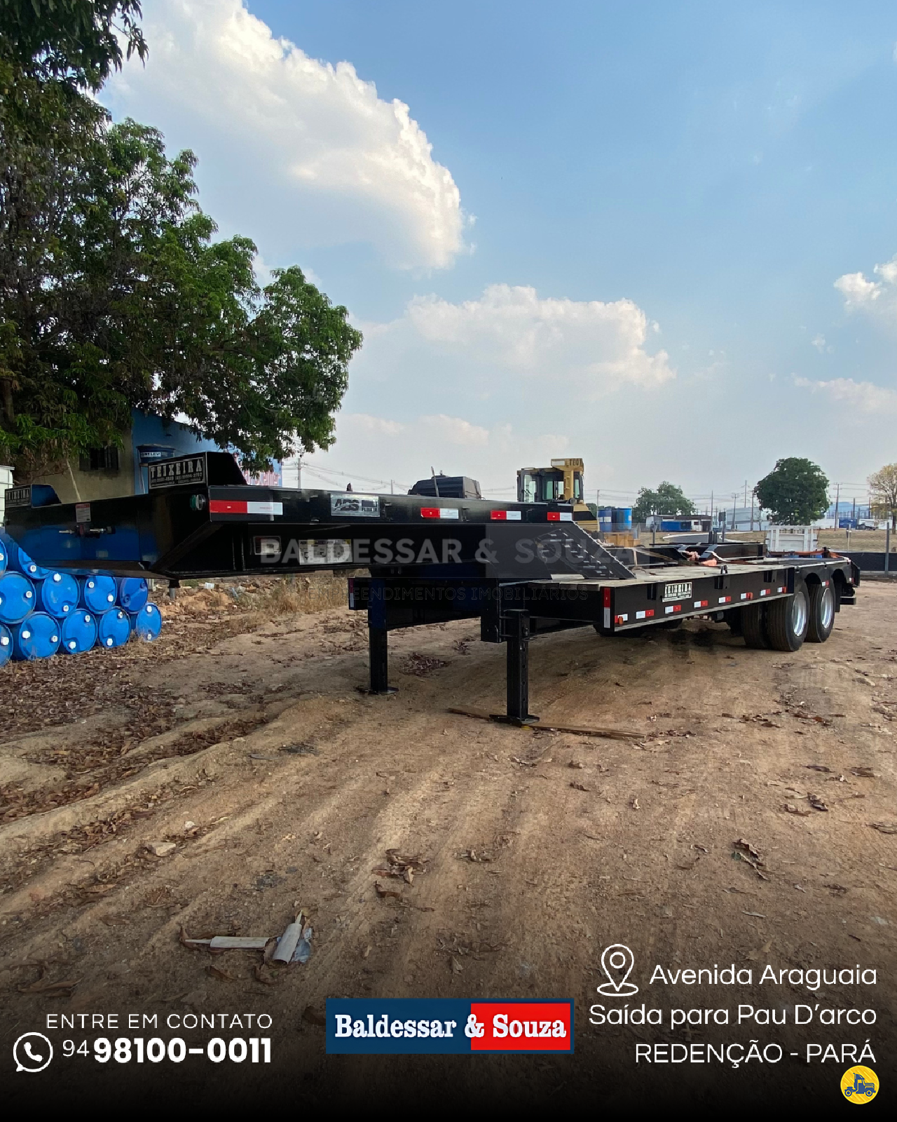 CARRETA SEMI-REBOQUE PRANCHA Reta Baldessar e Souza Implementos Rodoviários CUMARU DO NORTE PARÁ PA
