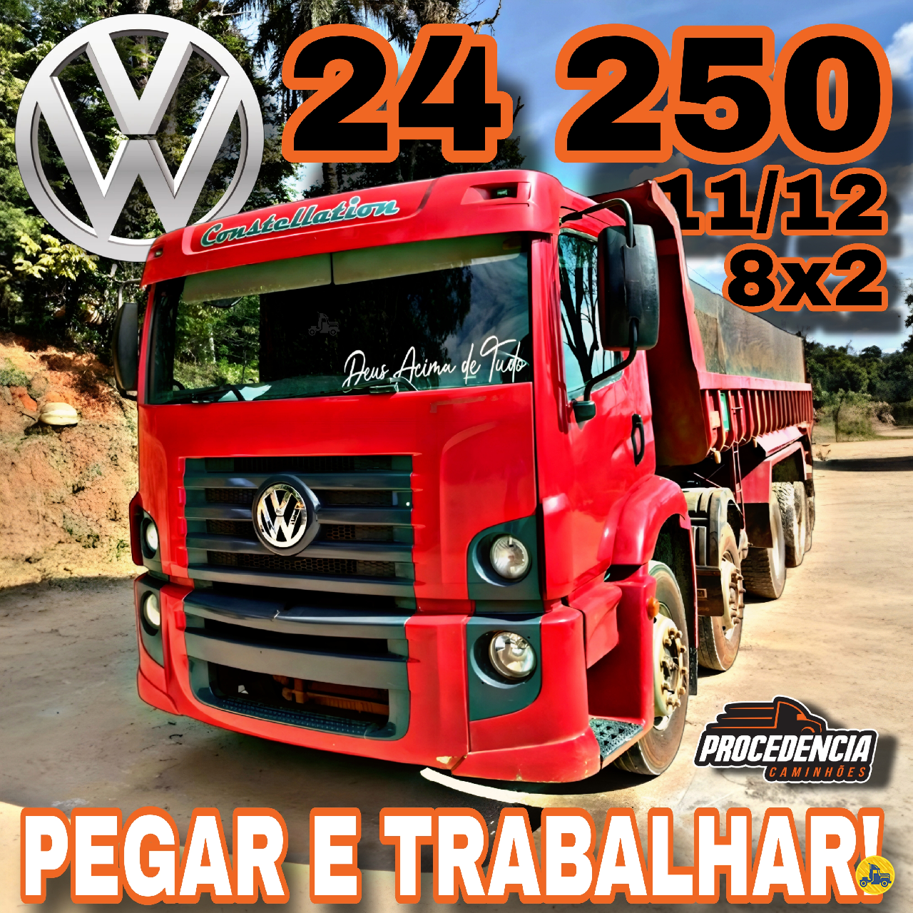 CAMINHAO VOLKSWAGEN VW 24250 Caçamba Basculante BiTruck 8x2 Procedência Caminhões CONTAGEM MINAS GERAIS MG