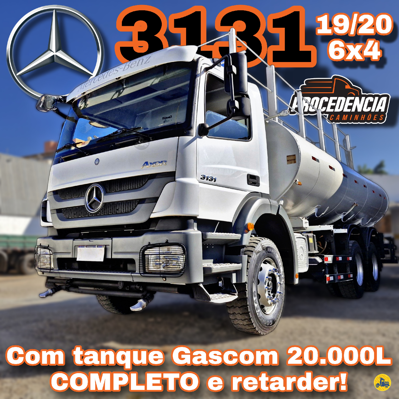 CAMINHAO MERCEDES-BENZ MB 3131 Tanque Pipa Truck 6x4 Procedência Caminhões CONTAGEM MINAS GERAIS MG