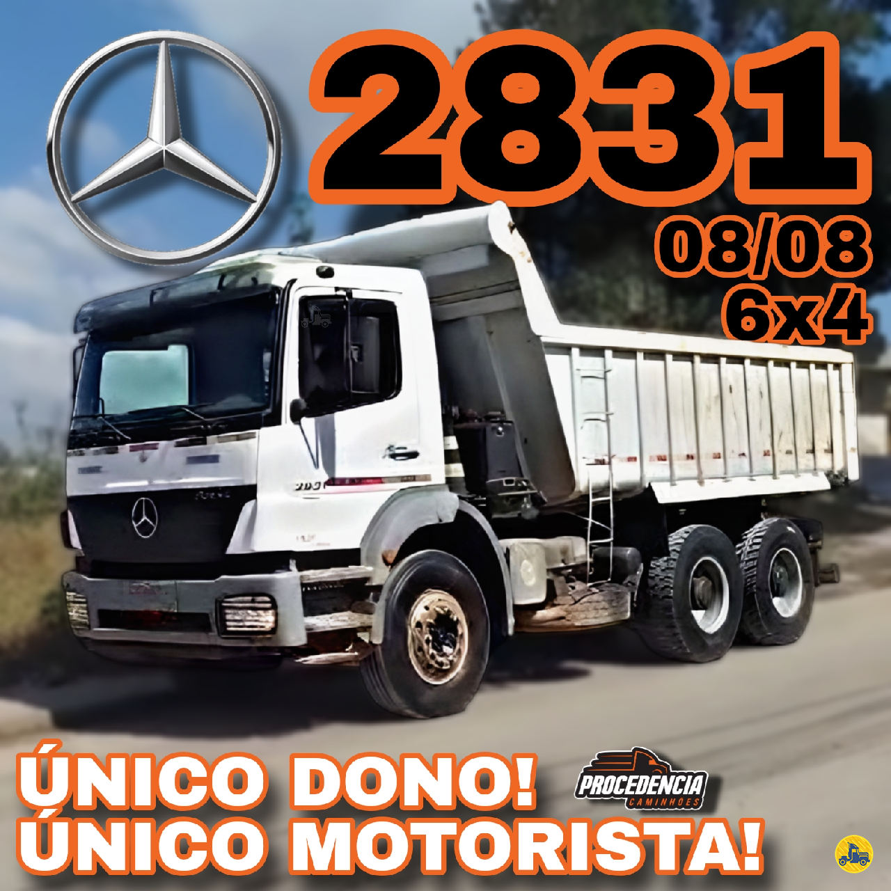 CAMINHAO MERCEDES-BENZ MB 2831 Caçamba Basculante Truck 6x4 Procedência Caminhões CONTAGEM MINAS GERAIS MG