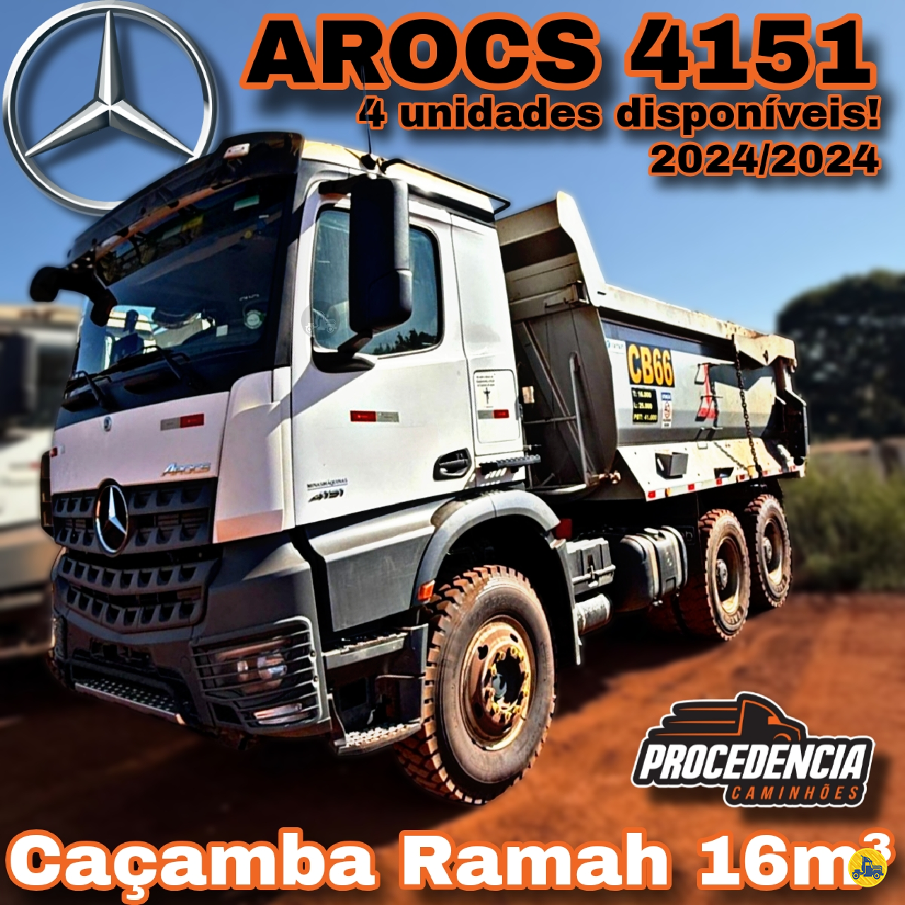 CAMINHAO MERCEDES-BENZ MB 4151 Caçamba Basculante Truck 6x4 Procedência Caminhões CONTAGEM MINAS GERAIS MG