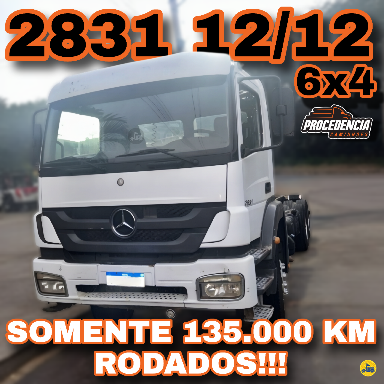 CAMINHAO MERCEDES-BENZ MB 2831 Chassis Truck 6x4 Procedência Caminhões CONTAGEM MINAS GERAIS MG